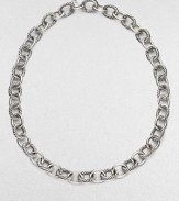 Alternating smooth and cable links create a necklace that's both classic and of-the-moment with true Yurman style. Sterling silver Length, about 18¼ Spring ring clasp Imported