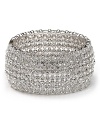 Make your jewelry collection standout with this dramatic cuff bracelet from Lora Paolo, accented by crystals and cubic zirconia stones. It ensures you always have something style-setting up your sleeve.