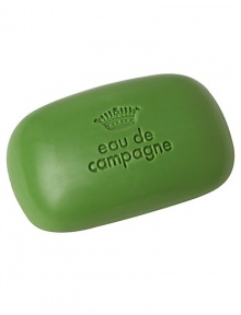 Fragranced with the invigorating, herbal notes of Eau de Campagne, this high-quality soap bar delivers a fine-textured, very creamy lather. Very gently cleanses the skin. Formulated with a high fragrance concentration, it provides an instant sensation of freshness. Eau de Campagne scented soap can be used in any occasion, by both men and women. 3.5 oz. 