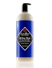 One great product that does the job of three--a body wash, facial cleanser and conditioning hair shampoo all in one. Wheat Protein and Panthenol provide water-binding properties that help maintain essential moisture in skin and hair. The rich, thick lather washes away sweat and dirt, without stripping away the natural oils that keep skin and hair healthy. One great product that does the job of three--a body wash, facial cleanser and conditioning hair shampoo all in one. Wheat Protein and Panthenol provide water-binding properties that help maintain essential moisture in skin and hair. The rich, thick lather washes away sweat and dirt, without stripping away the natural oils that keep skin and hair healthy.