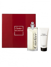 Declaration is to say the things that matter. A fragrance of unique charm that plays on the contrast between two strong elements: spices and woods. Gift set includes: 3.3 oz. Eau de Toilette Spray and 3.3 oz. All Over Shampoo. Declaration is to say the things that matter. A fragrance of unique charm that plays on the contrast between two strong elements: spices and woods. Gift set includes: 3.3 oz. Eau de Toilette Spray and 3.3 oz. All Over Shampoo.