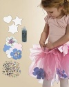 Decorate then wear your very own tutu - everything you need is included, plus templates to cut out more designs as you like. Includes layered tulle skirt with elastic waistband and grip-tape close Includes pre-cut fabric cut-outs, sparkles and glue Also includes tracing templates for making more cut-outs Polyester Imported Recommended for ages 6 and up