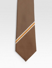 A wardrobe essential in silk made elegant with a diagonal stripe.SilkDry cleanMade in Italy A wardrobe essential in silk made elegant with a diagonal stripe.SilkDry cleanMade in Italy