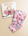 Your little girl will want to get all dressed up like Birdie with this beloved story and coordinating cotton knit pajama set.Written by Sujean RimHardcover, 40 pagesRecommended for ages 4 and upPJs with elastic waist, scalloped trim and a satin bowCottonMachine washMade in USA