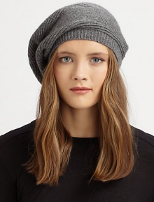 A solid wool-blend hat in a slouchy silhouette.4 X 9Wool/Polyester/Nylon/Angora/CashmereDry cleanImported A solid wool-blend hat in a slouchy silhouette.4 X 9Wool/Polyester/Nylon/Angora/CashmereDry cleanImported
