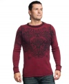Warm up your casual style with this graphic thermal from Affliction.