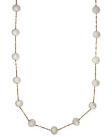 Luxurious and polished with heirloom appeal, EFFY Collection's delicate strand necklace features 21 stations of cultured freshwater pearls (5-1/2-6 mm) strung from a 14k gold chain. Approximate length: 18 inches. Luxurious and polished with heirloom appeal, EFFY Collection's delicate strand necklace features 21 stations of cultured freshwater pearls (5-1/2-6 mm) strung from a 14k gold chain. Approximate length: 18 inches.