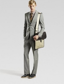 An elegant design tailored in superior wool. Dry Clean. Made in Italy.JACKETTwo-button frontNotched lapelSingle ventFront flap pocketsPANTFlat frontInseam, about 30 DUE TO HIGH DEMAND, A CUSTOMER MAY ORDER NO MORE THAN 3 UNITS OF THIS ITEM EVERY THIRTY DAYS. Additional Information Men's Suits Size Guide An elegant design tailored in superior wool. Dry Clean. Made in Italy.JACKETTwo-button frontNotched lapelSingle ventFront flap pocketsPANTFlat frontInseam, about 30 DUE TO HIGH DEMAND, A CUSTOMER MAY ORDER NO MORE THAN 3 UNITS OF THIS ITEM EVERY THIRTY DAYS. Additional Information Men's Suits Size Guide