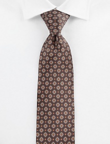 Remarkable design and craftsmanship in smooth, medallion-printed Italian silk.SilkDry cleanMade in Italy Remarkable design and craftsmanship in smooth, medallion-printed Italian silk.SilkDry cleanMade in Italy