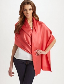 EXCLUSIVELY AT SAKS. Ultra soft woven in luxurious silk/cashmere has a hint of sheen for a lustrous finish.Eyelash fringe trim 4 felted border 60% silk/40% cashmere About 24 X 76 Dry clean Imported EXCLUSIVELY AT SAKS. Ultra soft woven in luxurious silk/cashmere has a hint of sheen for a lustrous finish.Eyelash fringe trim 4 felted border 60% silk/40% cashmere About 24 X 76 Dry clean Imported