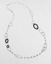 From the Mobile Collection. Multiple sterling silver links with 18K yellow gold and black onyx accents.Black onyx 18k yellow gold & sterling silver Length, about 42 Lobster clasp Imported 