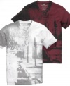 Call out retro-reprobate style with these speak easy themed t-shirts from Marc Ecko Cut & Sew.