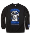 This long sleeve skull tee by Metal Mulisha adds some edge to your layered look.