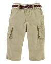Rendered in lightweight woven cotton, this essential cargo pant features the requisite multiple pockets for true utilitarian style.