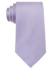 Top it off with texture. A micro pattern gives this DKNY tie instant visual appeal.