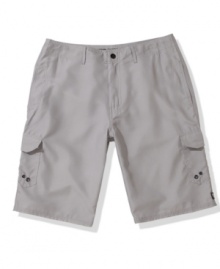 Keep the change. You'll be able to carry all the necessities and your spare change too in these versatile cargo shorts from Univibe. Keep the change. You'll be able to carry all the necessities and your spare change too in these versatile cargo shorts from Univibe.