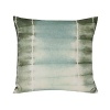 A tie-dye print decorates this fun pillow. Fashioned from a fine silk, it makes a beautiful addition to any home.