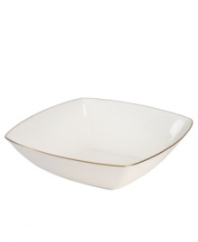 With lightweight construction in fine bone china, a softly angular design and platinum edging, the Mikasa Couture Platinum square soup bowl (shown top right) offers a new take on sophisticated modern dining.