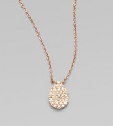 A delicate style with a dazzling teardrop pendant in 18k rose gold. Diamonds, .11 tcw18k rose goldLength, about 15 to 16½; adjustablePendant size, about ½Lobster clasp closureImported 