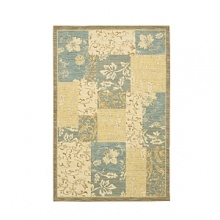Evoking the neutral hues and natural beauty of Big Sur, Karastan's Sierra Mar Collection blends modern comfort with the world's richest texAtile traditions. This charming Karastan rug boasts an asymmetrical quilt pattern of cheery floral prints, framed by a wood colored border. Space dyed yarns create a radiant color stria to complement both modern and traditional interiors. Evoking the neutral hues and natural beauty of Big Sur, Karastan's Sierra Mar Collection blends modern comfort with the world's richest texAtile traditions. This charming Karastan rug boasts an asymmetrical quilt pattern of cheery floral prints, framed by a wood colored border. Space dyed yarns create a radiant color stria to complement both modern and traditional interiors.