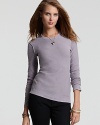 Inside-out lends nonchalant cool to this James Perse crewneck tee -- an essential layering piece for fall.