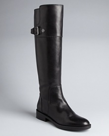 Enzo Angiolini offers high style in these elegant riding boots. Adjustable buckles create the perfect fit, with tights or jeans.