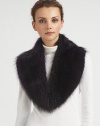Luxurious, dyed raccoon fur envelopes the neck in plush warmth and style.About 5.5 X 42Dyed raccoon furSilk liningSpecialist dry cleanMade in USAFur origin: USA