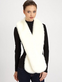 EXCLUSIVELY AT SAKS.COM. This glam, ultra-versatile faux fox fur collar can be worn as a stole, collar or backless vest.Acrylic7.5 X 64Satin liningDry cleanMade in USA of imported fabric EXCLUSIVELY AT SAKS.COM. This glam, ultra-versatile faux fox fur collar can be worn as a stole, collar or backless vest.Acrylic7.5 X 64Satin liningDry cleanMade in USA of imported fabric