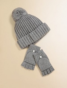 A classic kids' hat in a warm, weighty wool-blend from Italy, with a toasty turn-back cuff and a giant pompom on top.Allover ribbingTurn-back edge40% wool/28% rayon/15% nylon/10% cashmere/7% angoraDry cleanImported A classic kids' hat in a warm, weighty wool-blend from Italy, with a toasty turn-back cuff and a giant pompom on top.Allover ribbingTurn-back edge40% wool/28% rayon/15% nylon/10% cashmere/7% angoraDry cleanImported