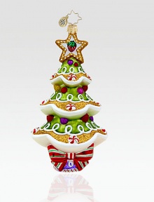 Crafted of hand-painted, glimmering European glass, this tree ornament is bound to become a family heirloom. Hand-blownHand-painted6 highMade in Poland Crafted of hand-painted, glimmering European glass, this tree ornament is bound to become a family heirloom. Hand-blownHand-painted6 highMade in Poland