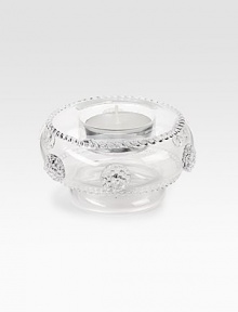 Illuminate the room from a beautifully handcrafted votive. Doubles as a small vase Mouthblown glass 2H X 3½W Wipe clean Imported Illuminate the room from a beautifully handcrafted votive. Doubles as a small vase Mouthblown glass 2H X 3½W Wipe clean Imported