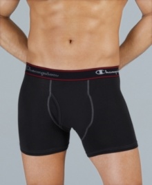 Dry goods. With moisture-wicking fabric, this three-pack of Champion trunks is ultra-comfortable. Dry goods. With moisture-wicking fabric, this three-pack of Champion trunks is ultra-comfortable.