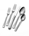 Elegant bands highlight the subtle cascading handle design of the classic French Country flatware from Mikasa's collection of place settings. Perfect for a casual dining atmosphere with friends or a glamorous dinner party, the simplistic design is undeniably versatile.