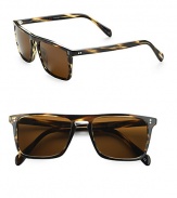 A timeless look handcrafted in lightweight, polished plastic with polarized lenses. Polarized lenses 100% UV protective Imported 