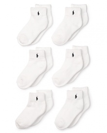 Ralph Lauren Childrenswear Boys' Toddler 6 Pack Socks - Sizes 2-4 Toddler Ralph Lauren Childrenswear Boys' Toddler 6 Pack Socks - Sizes 2-4 Toddler