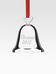 A collectible favorite, the annual Christmas bell in gleaming silverplate is engraved with the phrase Christmas 2012.Lustrous finishSilverplate3HElegantly packaged for gift-giving and storageMade in USA A collectible favorite, the annual Christmas bell in gleaming silverplate is engraved with the phrase Christmas 2012.Lustrous finishSilverplate3HElegantly packaged for gift-giving and storageMade in USA