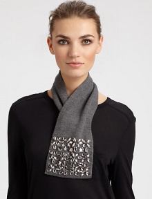 A glittering kaleidoscope of shimmer livens up this ultra-plush wool accessory.7 longMerino woolDry cleanImported A glittering kaleidoscope of shimmer livens up this ultra-plush wool accessory.7 longMerino woolDry cleanImported