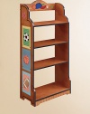 Your little athlete can store his trophies, sports memorabilia, books and other boy stuff on this fun, four-shelf bookcase, delightfully hand-painted with colorful sports motifs.Hand-carved and hand-paintedSturdy MDF wood construction49H X 24W X 11.5DImportedRecommended for ages 3 and up Please note: Some assembly required. 