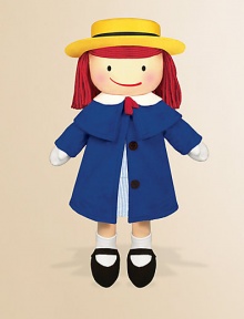 Ooh la la, everyone's favorite French amie jumps out of the beloved Bemelman's books and into the hearts of little girls who delight in Madeline's Parisian adventures. Faithfully dressed in yellow hat, blue coat and black Mary JanesEmbroidered facial features, plus appendiz scarAbout 16HRecommended for ages 3 and upPolyesterSurface washImported Ooh la la, everyone's favorite French amie jumps out of the beloved Bemelman's books and into the hearts of little girls who delight in Madeline's Parisian adventures. Faithfully dressed in yellow hat, blue coat and black Mary JanesEmbroidered facial features, plus appendiz scarAbout 16HRecommended for ages 3 and upPolyesterSurface washImported
