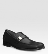 Smooth leather classics have silver buckle ornament. Leather lining and sole Padded insole Made in Italy