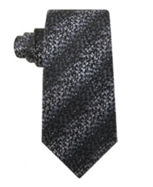 Give your dress-up look a punch of something extra. This Alfani tie is patterned over ombre for a classic-cool update. Give your dress-up look a punch of something extra. This Alfani tie is patterned over ombre for a classic-cool update.