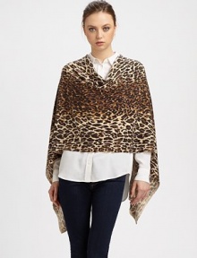 A luxuriously soft cashmere design with an eye-catching leopard print to keep you cozy.CashmereHandkerchief hemAbout 21 from shoulder to hemHand wash or dry cleanImported A luxuriously soft cashmere design with an eye-catching leopard print to keep you cozy.CashmereHandkerchief hemAbout 21 from shoulder to hemHand wash or dry cleanImported