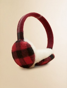 Classic check pattern adorns a toasty pair of cashmere earmuffs with plush shearling lining.Cashmere/ShearlingDry cleanImported Classic check pattern adorns a toasty pair of cashmere earmuffs with plush shearling lining.Cashmere/ShearlingDry cleanImported