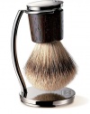 Collezione Barbiere offers the ultimate in men's grooming. Pure badger hair brush with stand creates a luxurious shaving experience. 