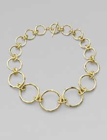 From the Glamazon Collection. Softly elegant yet showstopping in large circular links of 18k gold.18k gold Length, 19 Toggle closure Made in Italy From the Glamazon Collection. Softly elegant yet showstopping in large circular links of 18k gold.18k gold Length, 19 Toggle closure Made in Italy