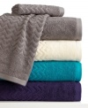 Pamper yourself in luxury with this Chevron hand towel from Bianca, featuring a beautiful textured chevron pattern in your choice of four modern hues.