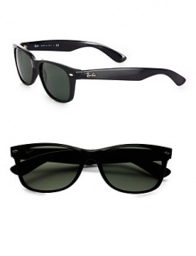 The definitive Wayfarer shaped frame with signature logo detail on the temples, in lightweight plastic. Available in polarized black frames with crystal green lenses.Plastic100% UV ProtectionMade in Italy The definitive Wayfarer shaped frame with signature logo detail on the temples, in lightweight plastic. Available in polarized black frames with crystal green lenses.Plastic100% UV ProtectionMade in Italy
