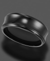 A nebulous ring crafted in sleek black titanium by Triton. 8 mm band. Sizes 8-15.