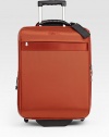 Make a great first impression when traveling with this stylish and versatile rolling suitcase with ample exterior and interior pockets for easy packing.Zip closureTop, side,and expandable handlesExterior, interior zip pocketsIdentification tagFully linedMicrofiber14W x 20H x 8DImported