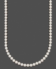 Create a look of instant glamour. Put on the perfect last-minute touch with Belle de Mer's A+ Akoya cultured pearls (8-8-1/2 mm) set in 14k gold. Approximate length: 22 inches. Create a look of instant glamour. Put on the perfect last-minute touch with Belle de Mer's A+ Akoya cultured pearls (8-8-1/2 mm) set in 14k gold. Approximate length: 22 inches.